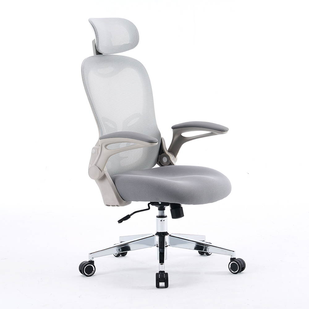 5140 Siyah/Beyaz Ergonomik Mesh Ofis Sandalyesi, Yüksek Arka Bilgisayar Sandalyesi