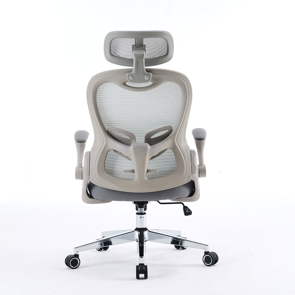 5140 Siyah/Beyaz Ergonomik Mesh Ofis Sandalyesi, Yüksek Arka Bilgisayar Sandalyesi