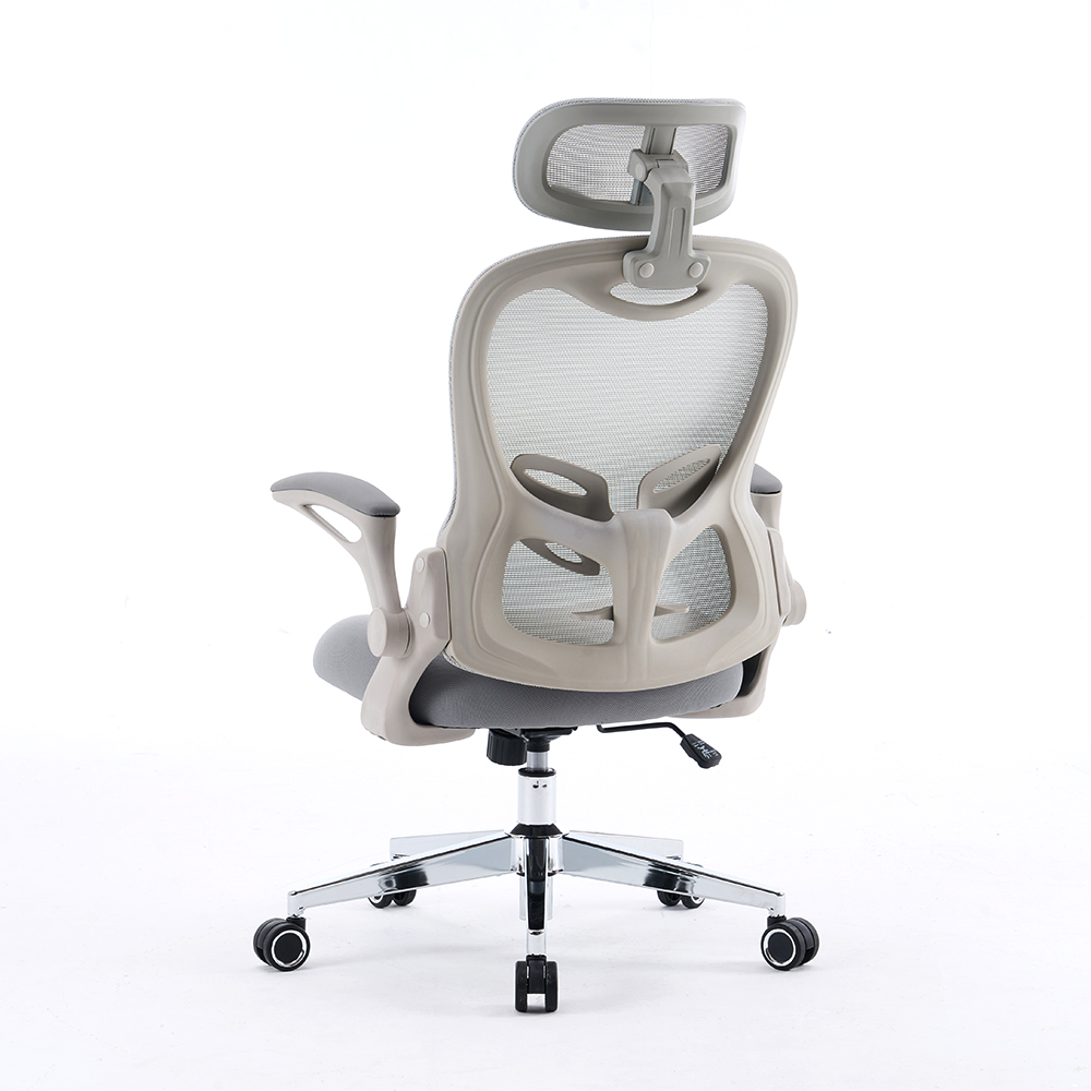 5140 Siyah/Beyaz Ergonomik Mesh Ofis Sandalyesi, Yüksek Arka Bilgisayar Sandalyesi