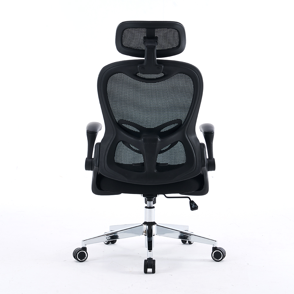 5140 Siyah/Beyaz Ergonomik Mesh Ofis Sandalyesi, Yüksek Arka Bilgisayar Sandalyesi